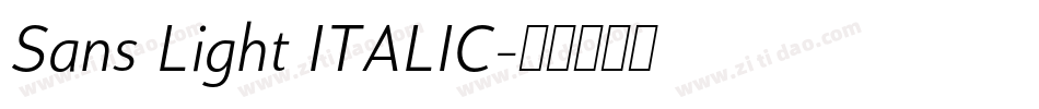 Sans Light ITALIC字体转换